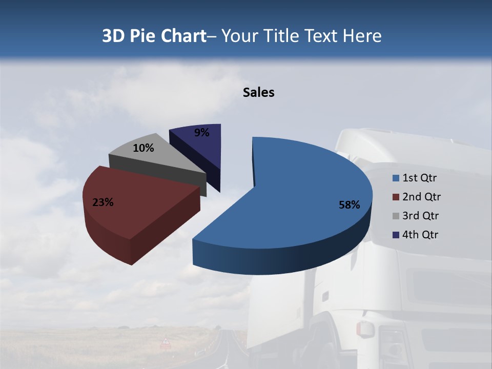 The Lorry On A Road PowerPoint Template