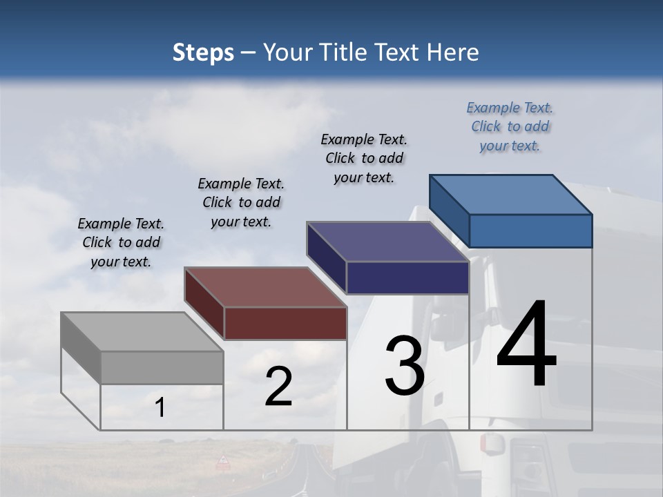 The Lorry On A Road PowerPoint Template