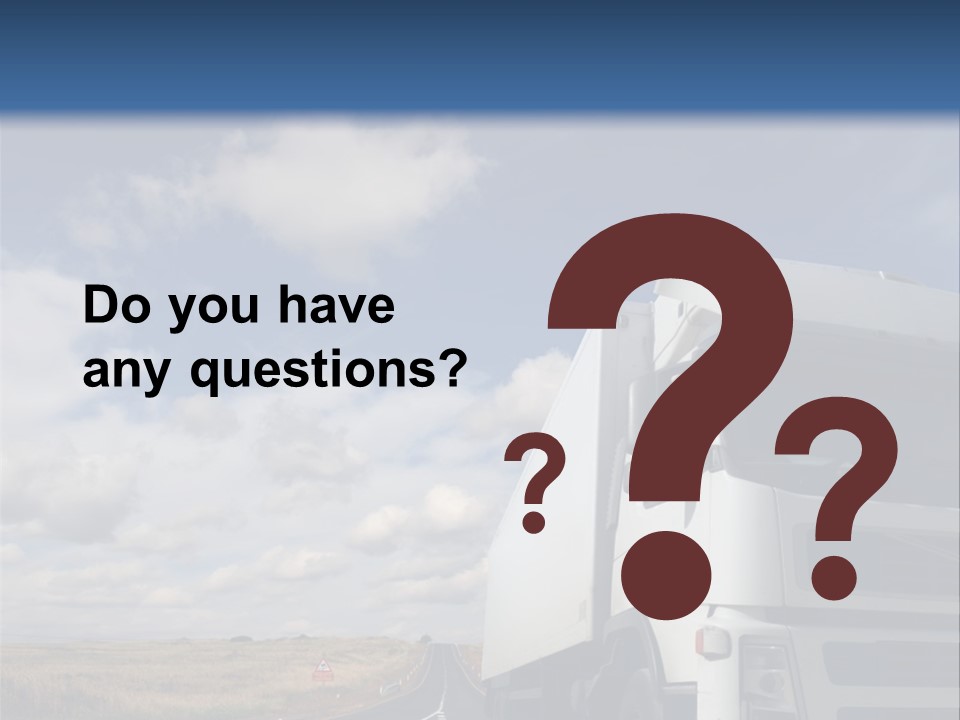 The Lorry On A Road PowerPoint Template