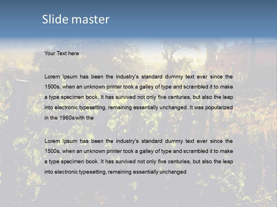 A Field With A Fence And A House In The Background PowerPoint Template