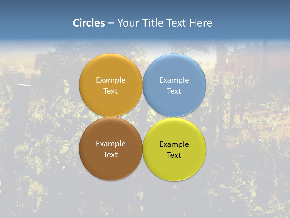 A Field With A Fence And A House In The Background PowerPoint Template