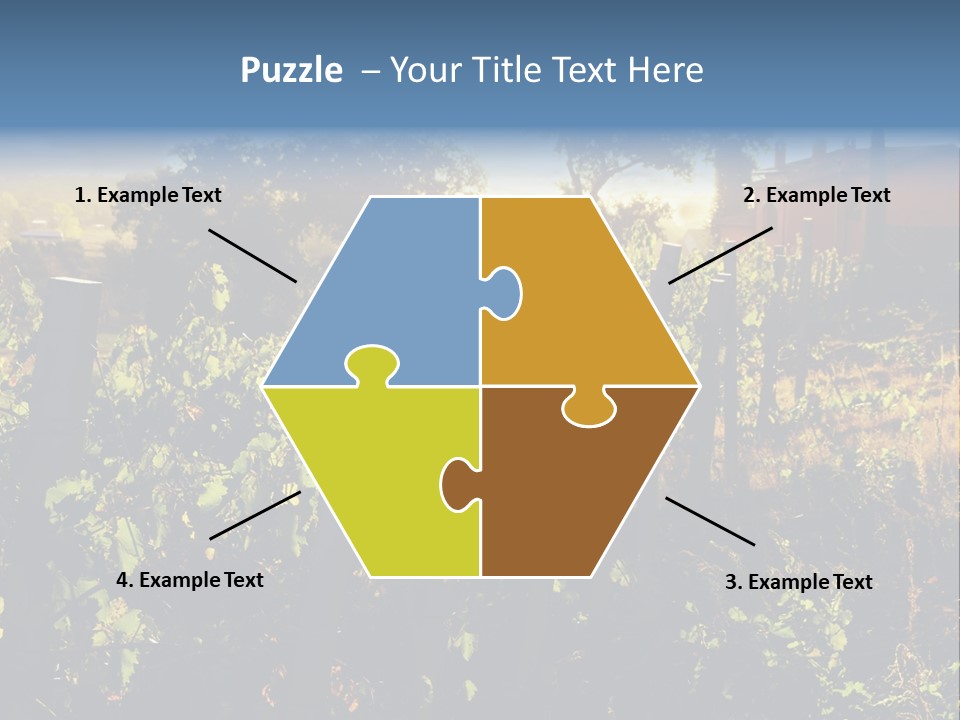 A Field With A Fence And A House In The Background PowerPoint Template