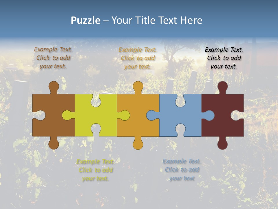 A Field With A Fence And A House In The Background PowerPoint Template