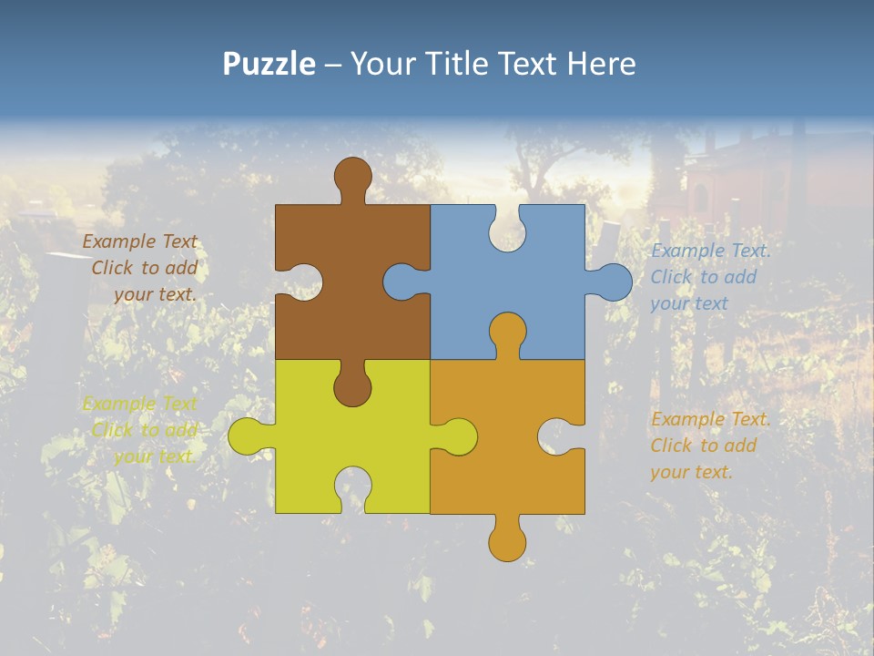 A Field With A Fence And A House In The Background PowerPoint Template