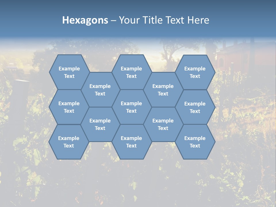 A Field With A Fence And A House In The Background PowerPoint Template