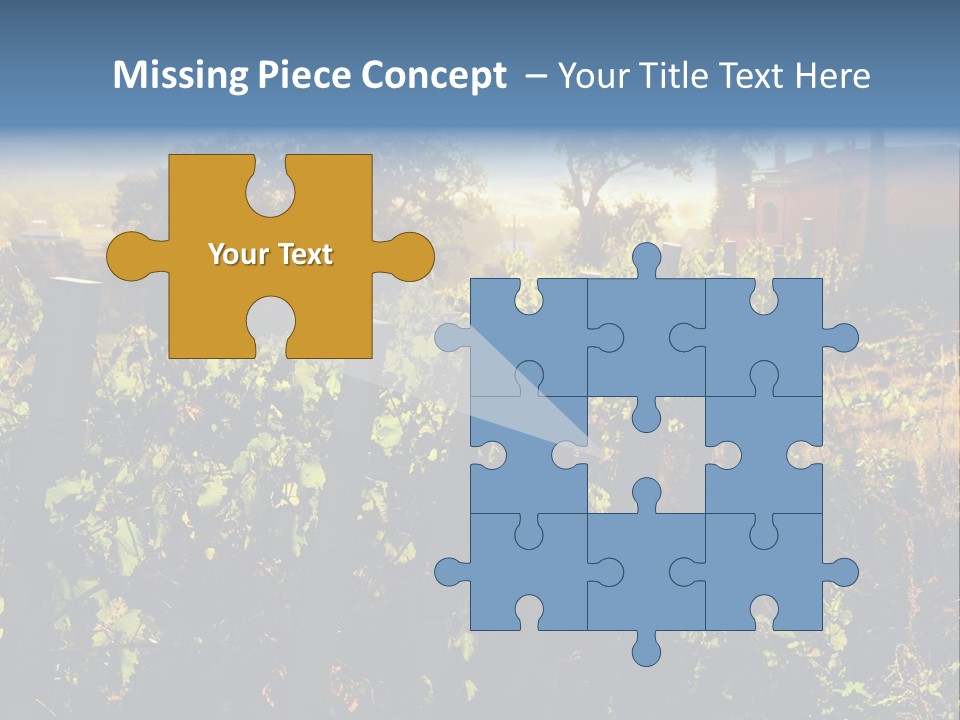 A Field With A Fence And A House In The Background PowerPoint Template