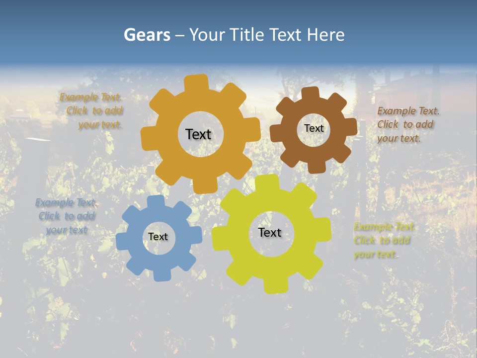 A Field With A Fence And A House In The Background PowerPoint Template