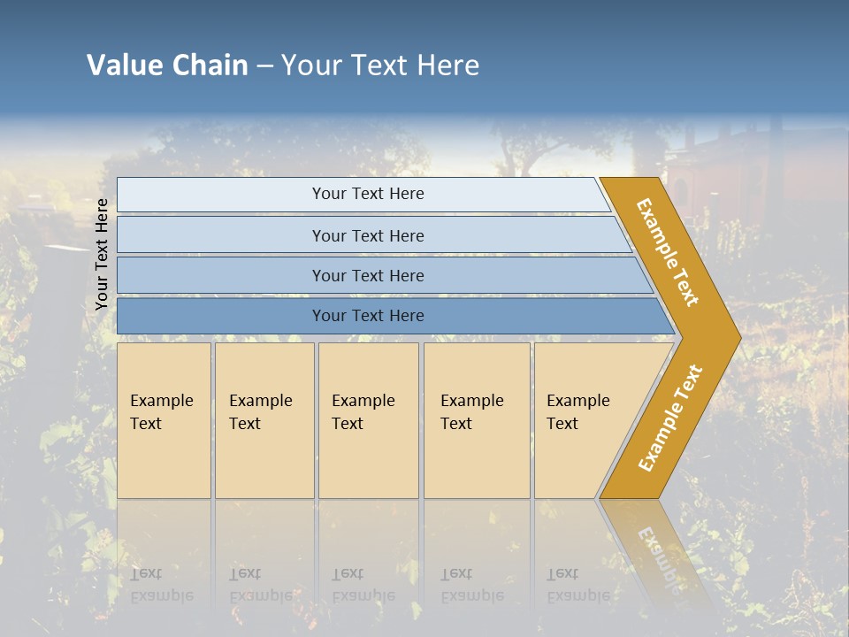 A Field With A Fence And A House In The Background PowerPoint Template