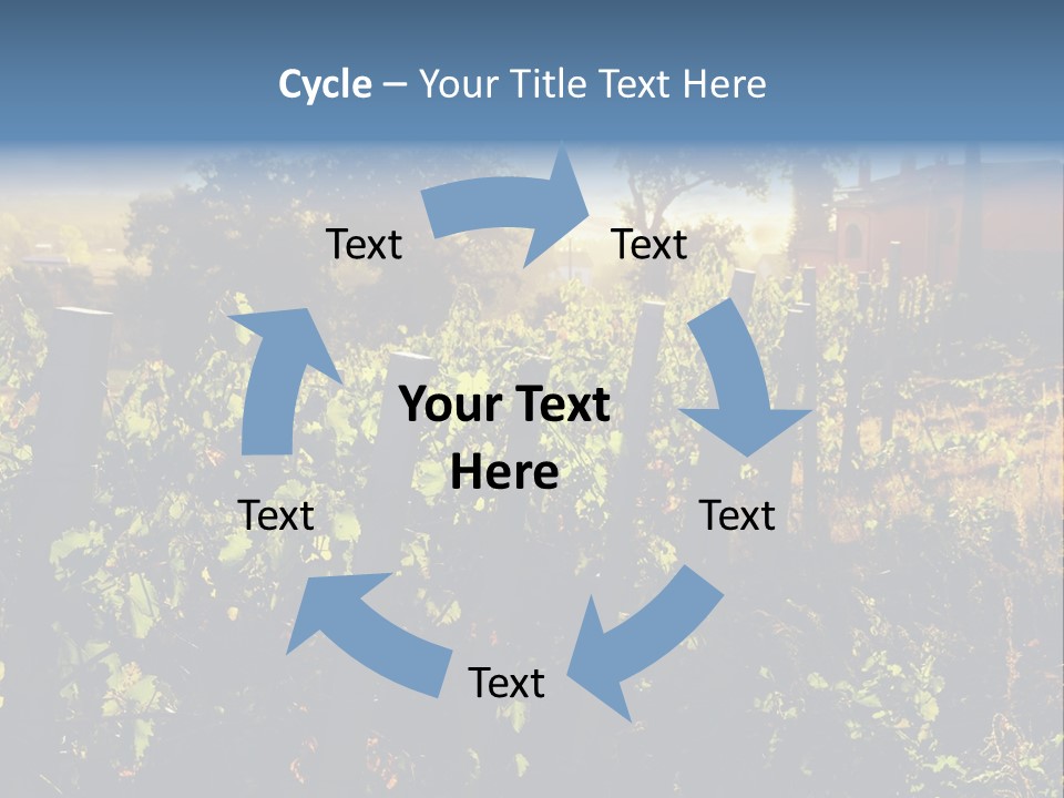 A Field With A Fence And A House In The Background PowerPoint Template