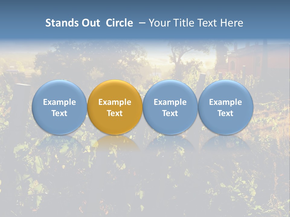 A Field With A Fence And A House In The Background PowerPoint Template