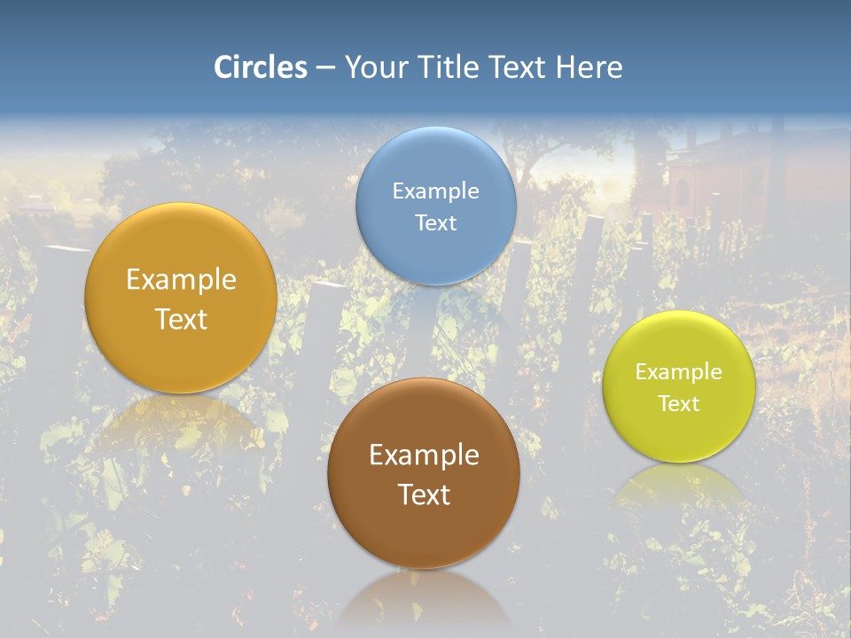 A Field With A Fence And A House In The Background PowerPoint Template