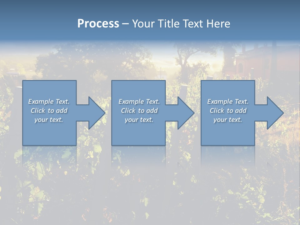 A Field With A Fence And A House In The Background PowerPoint Template