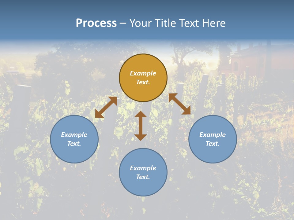 A Field With A Fence And A House In The Background PowerPoint Template