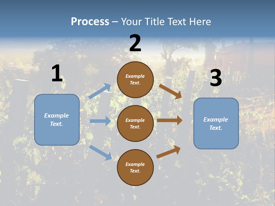 A Field With A Fence And A House In The Background PowerPoint Template