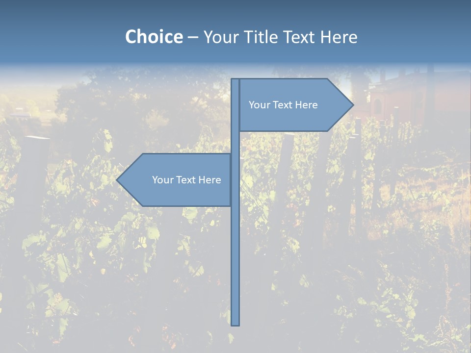A Field With A Fence And A House In The Background PowerPoint Template