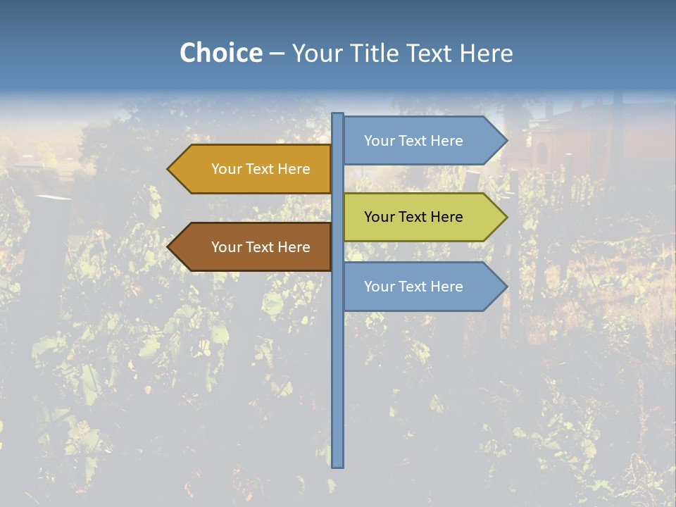A Field With A Fence And A House In The Background PowerPoint Template