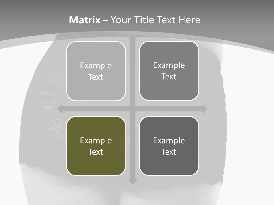 Black And White Shot Of Woman's Back In Y Vintage Panties PowerPoint Template