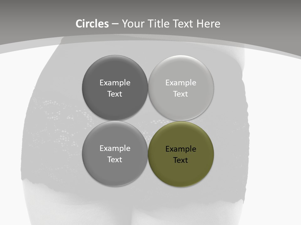 Black And White Shot Of Woman's Back In Y Vintage Panties PowerPoint Template