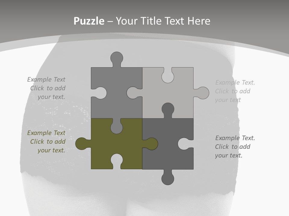 Black And White Shot Of Woman's Back In Y Vintage Panties PowerPoint Template