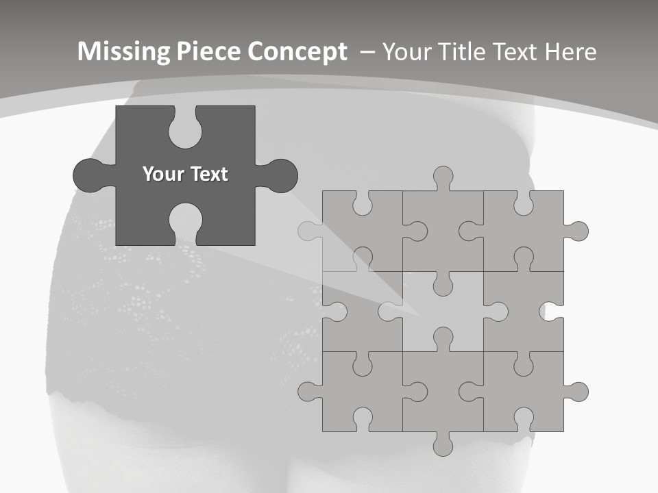 Black And White Shot Of Woman's Back In Y Vintage Panties PowerPoint Template