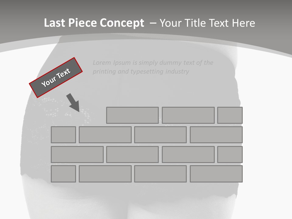 Black And White Shot Of Woman's Back In Y Vintage Panties PowerPoint Template