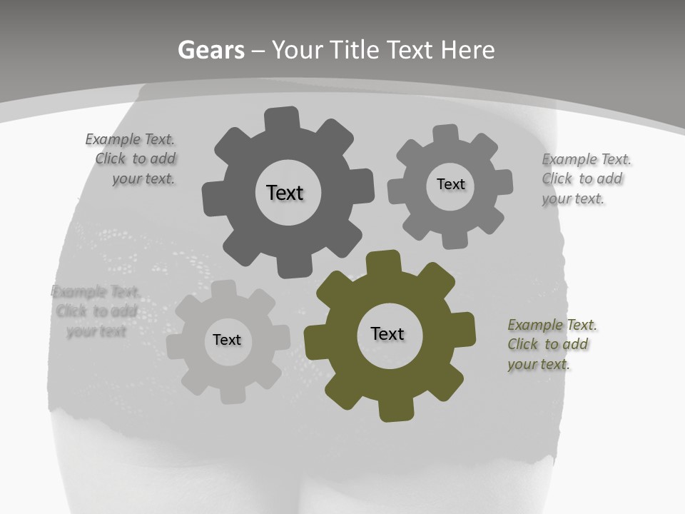 Black And White Shot Of Woman's Back In Y Vintage Panties PowerPoint Template