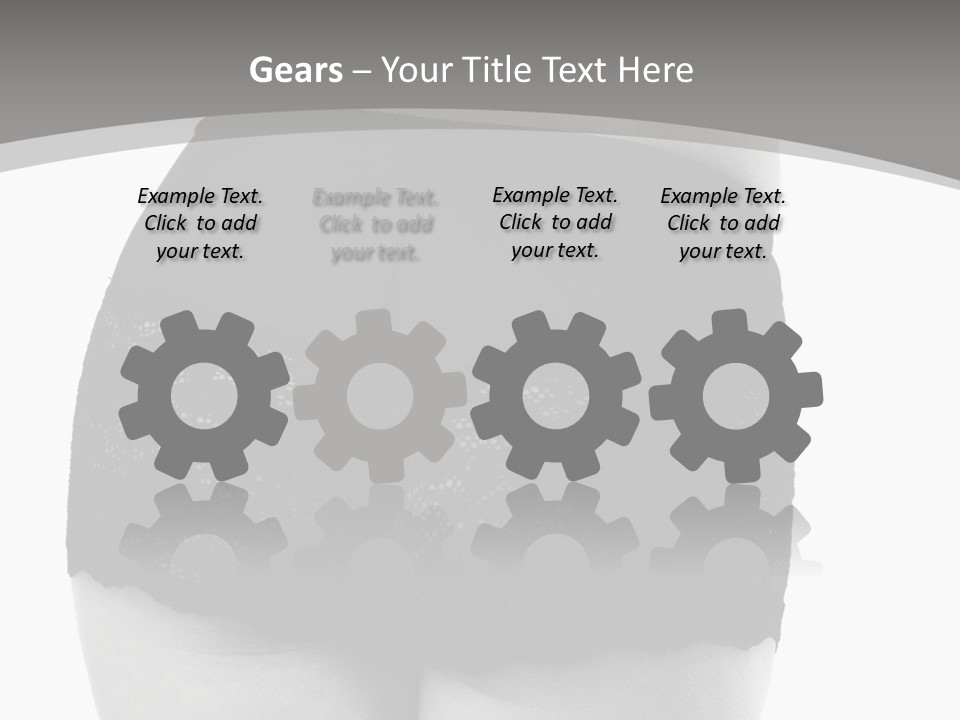 Black And White Shot Of Woman's Back In Y Vintage Panties PowerPoint Template