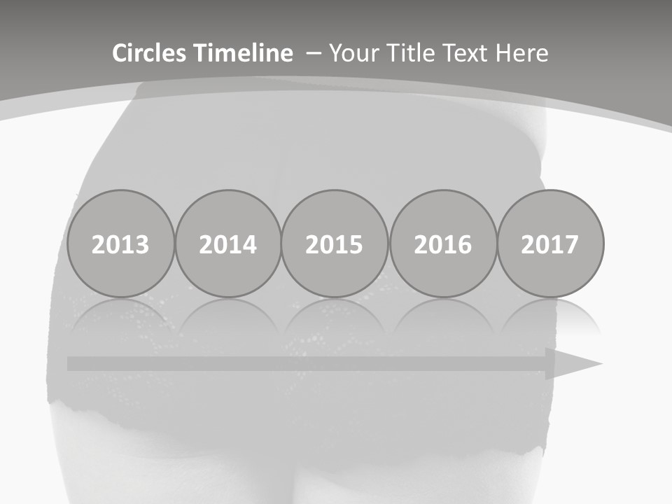 Black And White Shot Of Woman's Back In Y Vintage Panties PowerPoint Template