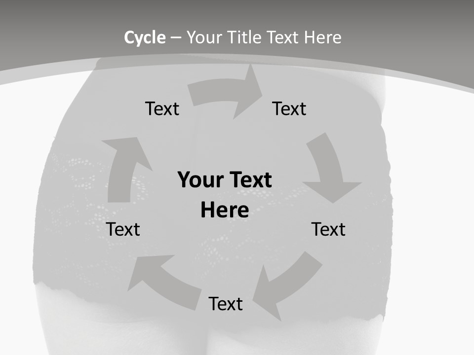 Black And White Shot Of Woman's Back In Y Vintage Panties PowerPoint Template