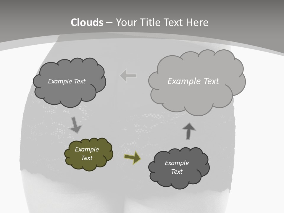 Black And White Shot Of Woman's Back In Y Vintage Panties PowerPoint Template