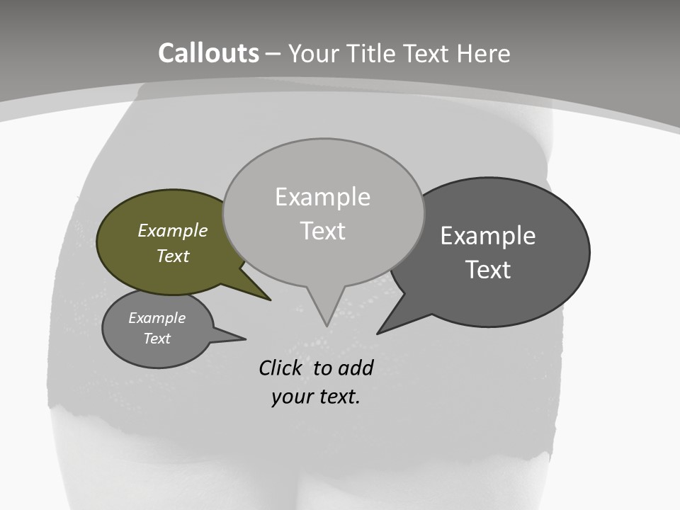 Black And White Shot Of Woman's Back In Y Vintage Panties PowerPoint Template