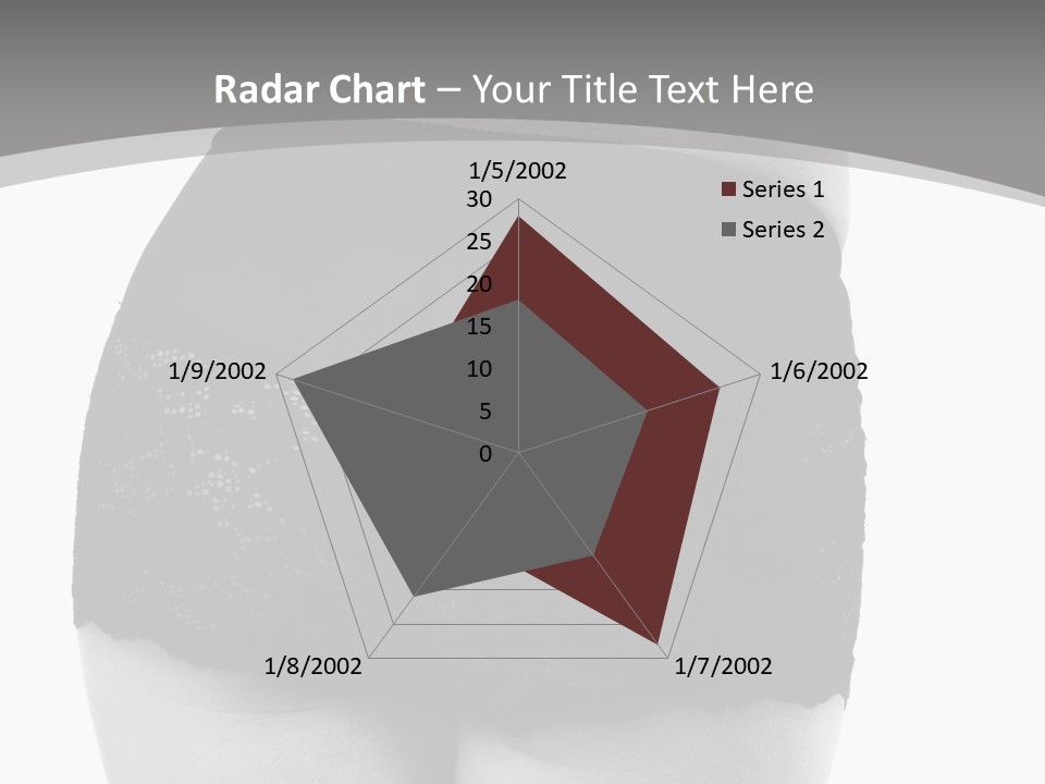 Black And White Shot Of Woman's Back In Y Vintage Panties PowerPoint Template