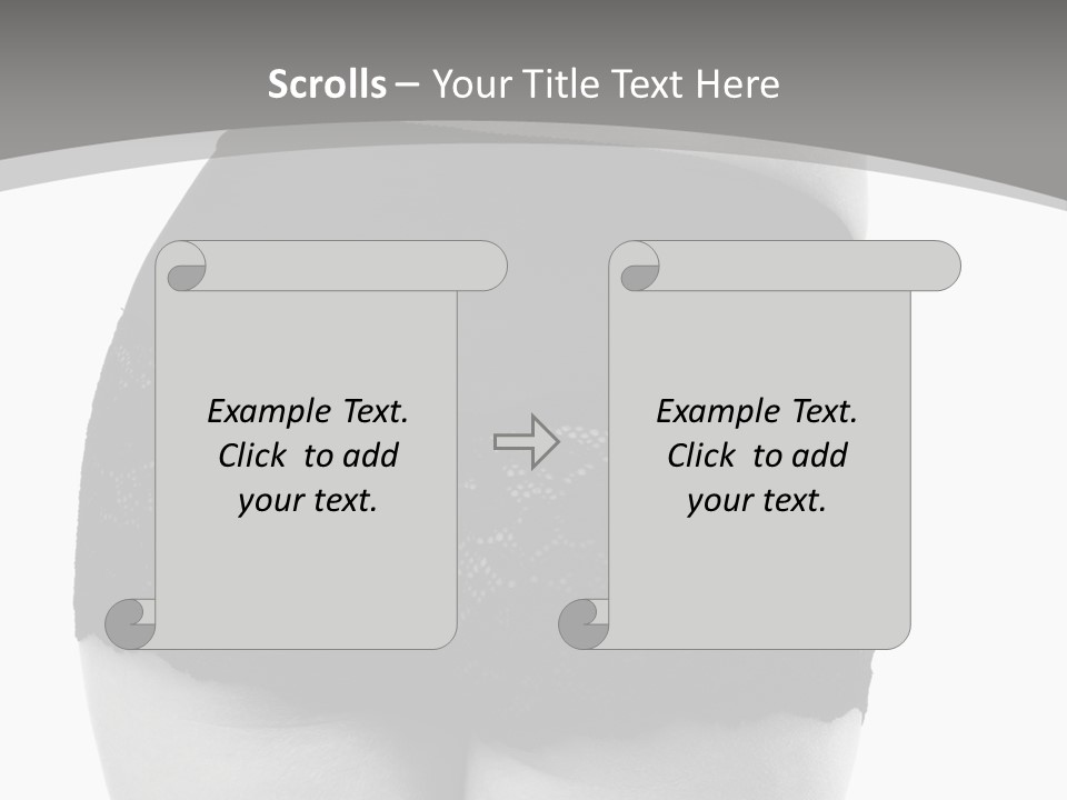 Black And White Shot Of Woman's Back In Y Vintage Panties PowerPoint Template