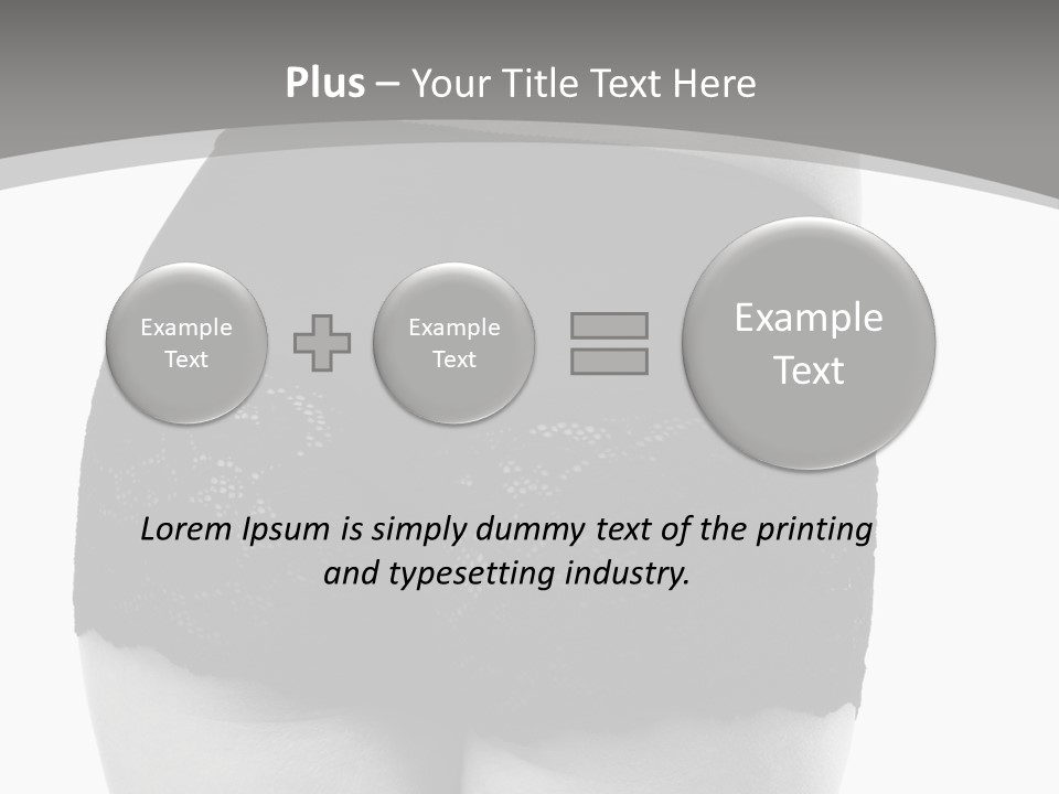 Black And White Shot Of Woman's Back In Y Vintage Panties PowerPoint Template