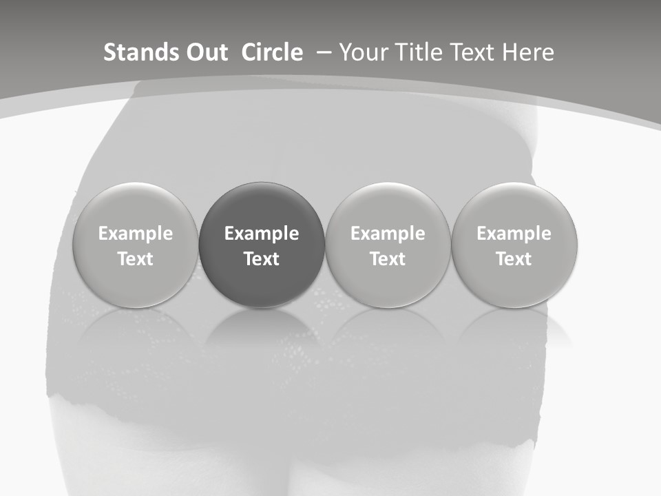 Black And White Shot Of Woman's Back In Y Vintage Panties PowerPoint Template