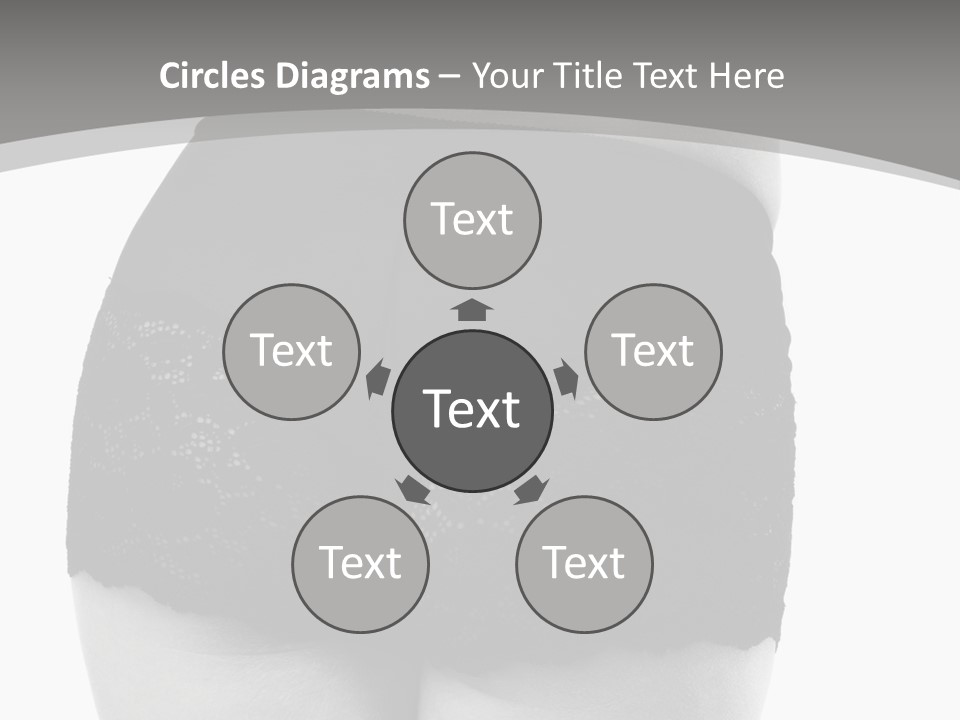 Black And White Shot Of Woman's Back In Y Vintage Panties PowerPoint Template