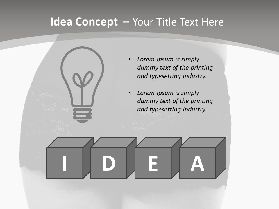 Black And White Shot Of Woman's Back In Y Vintage Panties PowerPoint Template