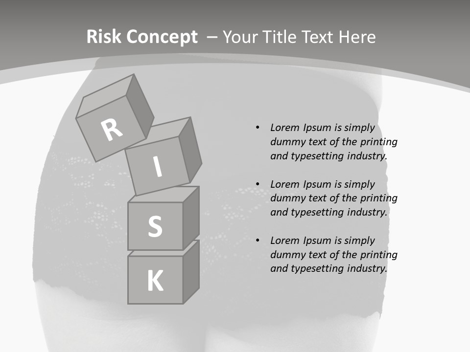 Black And White Shot Of Woman's Back In Y Vintage Panties PowerPoint Template