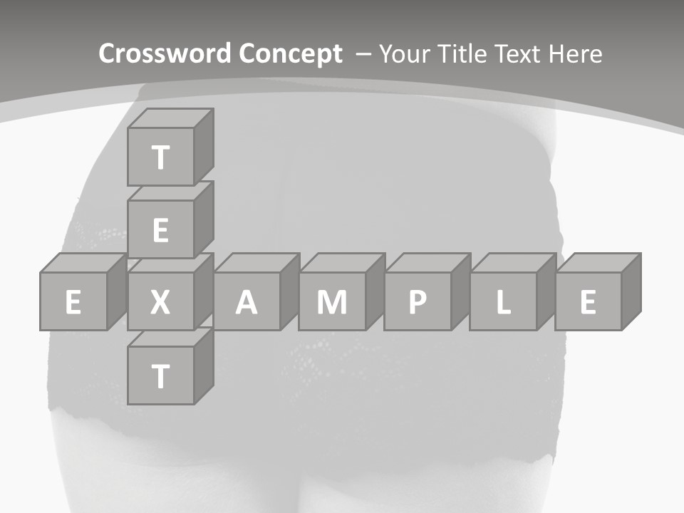 Black And White Shot Of Woman's Back In Y Vintage Panties PowerPoint Template