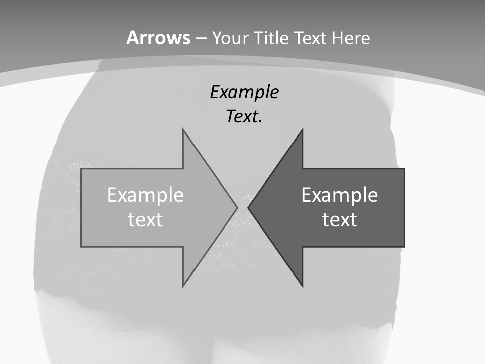 Black And White Shot Of Woman's Back In Y Vintage Panties PowerPoint Template