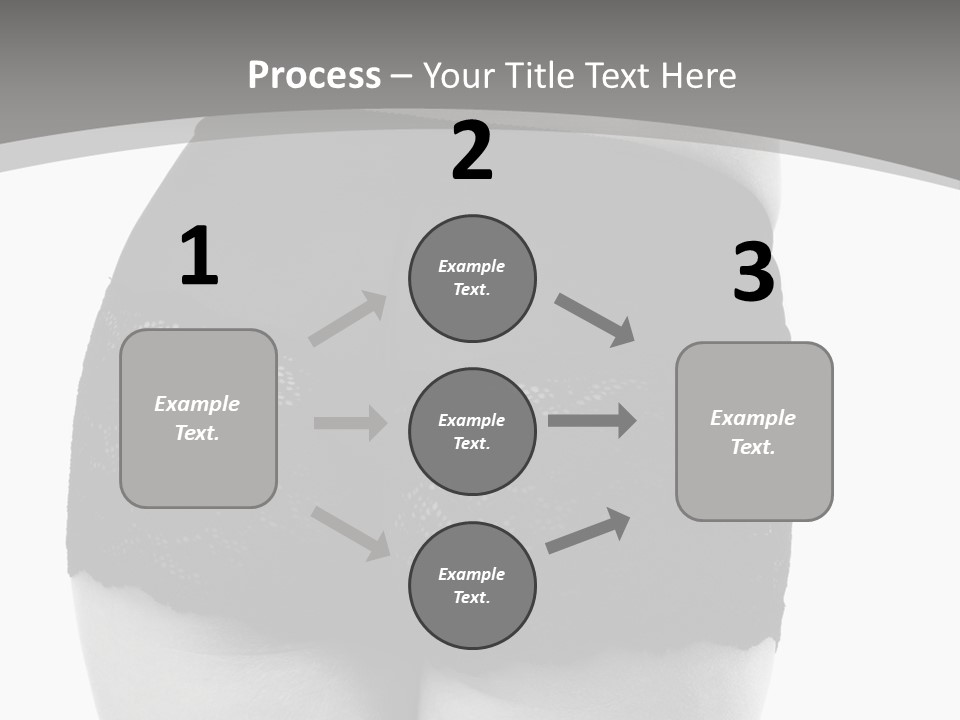 Black And White Shot Of Woman's Back In Y Vintage Panties PowerPoint Template