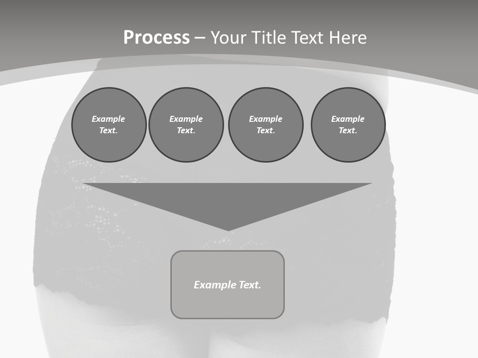 Black And White Shot Of Woman's Back In Y Vintage Panties PowerPoint Template