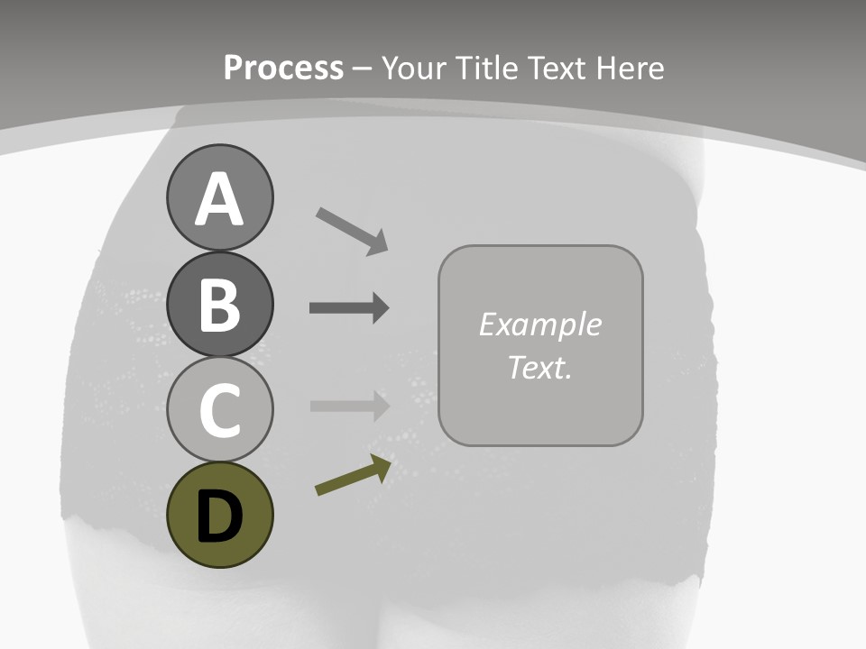 Black And White Shot Of Woman's Back In Y Vintage Panties PowerPoint Template