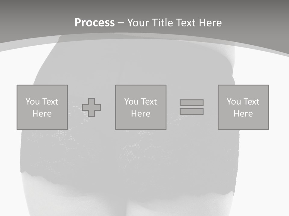 Black And White Shot Of Woman's Back In Y Vintage Panties PowerPoint Template