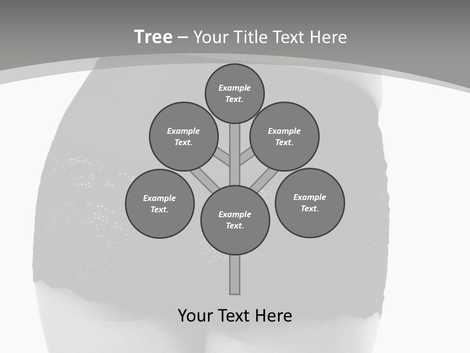 Black And White Shot Of Woman's Back In Y Vintage Panties PowerPoint Template