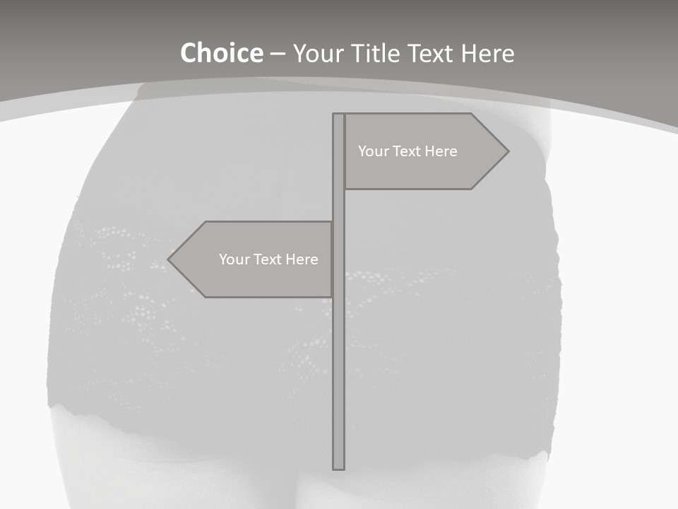 Black And White Shot Of Woman's Back In Y Vintage Panties PowerPoint Template