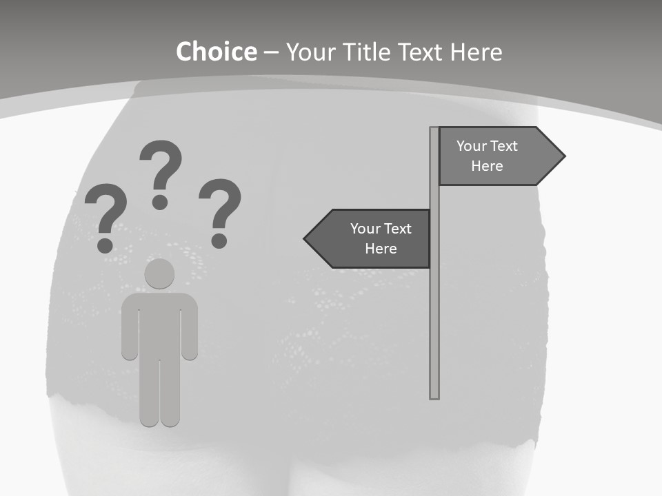 Black And White Shot Of Woman's Back In Y Vintage Panties PowerPoint Template