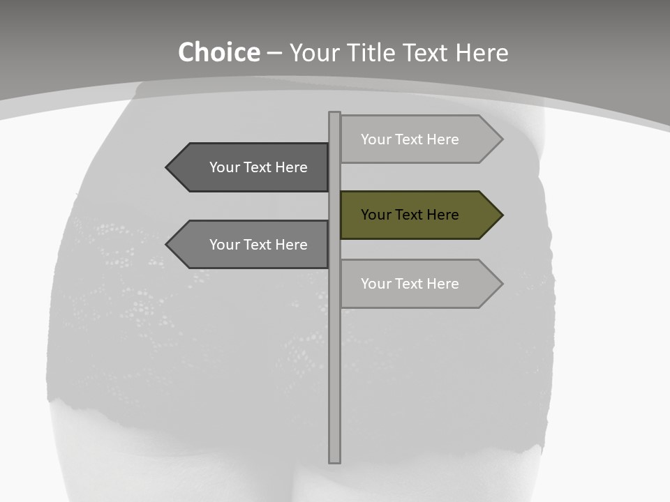 Black And White Shot Of Woman's Back In Y Vintage Panties PowerPoint Template