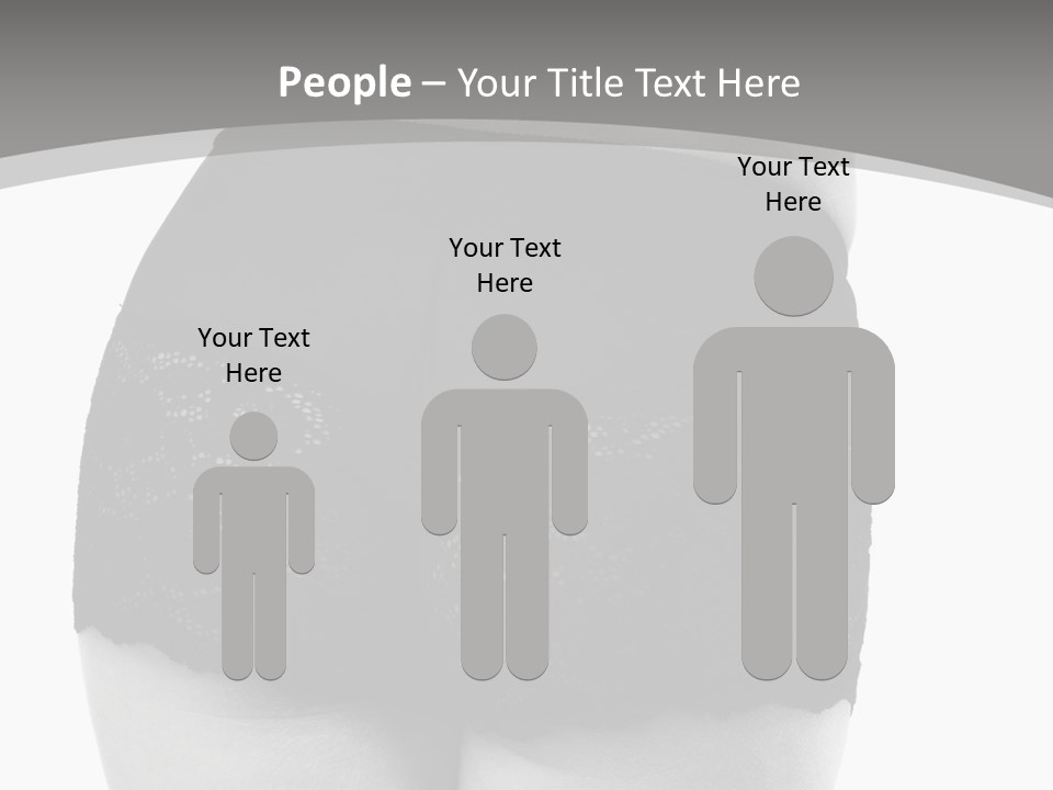 Black And White Shot Of Woman's Back In Y Vintage Panties PowerPoint Template