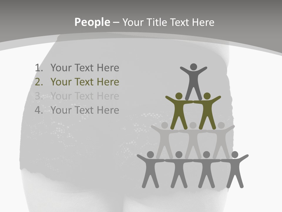 Black And White Shot Of Woman's Back In Y Vintage Panties PowerPoint Template